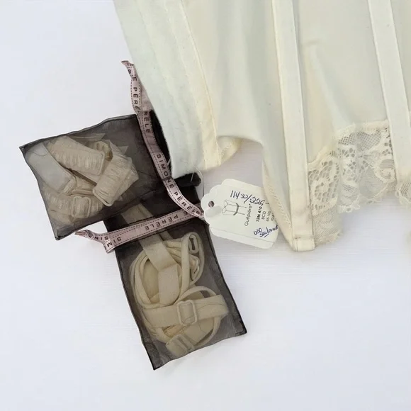 Simone Perele Women's Corset Bra Removable Straps & Garters Ivory Sz 34B - Picture 11 of 16